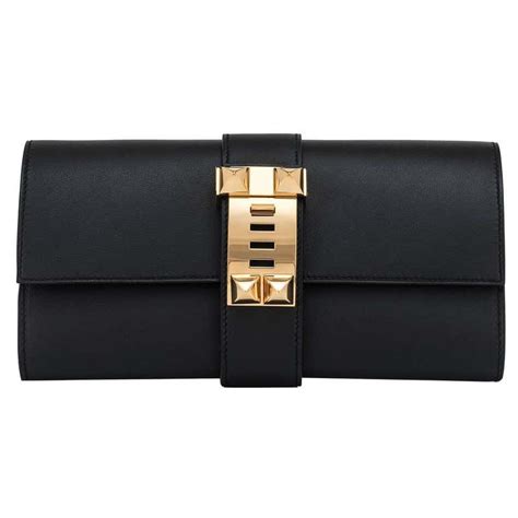 hermes clutch schwarz|hermes clutch medor.